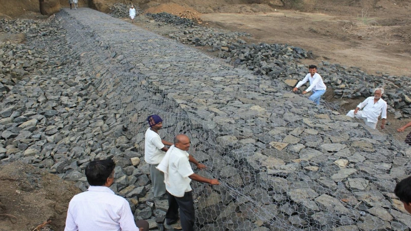 A river flowing through a restored landscape